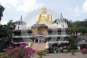 Modern entrance to the  Dambulla Cave Temple photo
